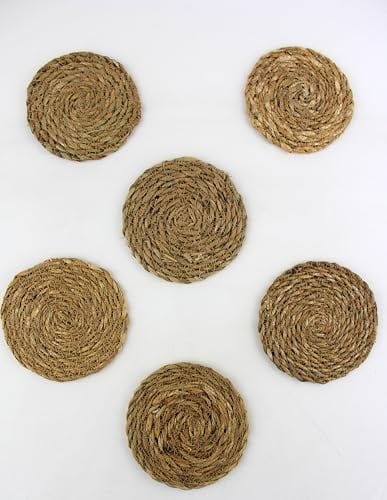 6 lı Hasır Çay Altlığı Çay Tabak 10,5cm
