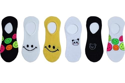 6'lı Desenli Dikişsiz Bambu Görünmez Sneakers Çorap Seti/Kutulu Set/Unisex