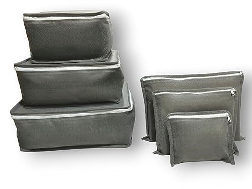 6'lı Gri Valiz Düzenleyici, Bavul Içi Düzenleyici Organizer Set
