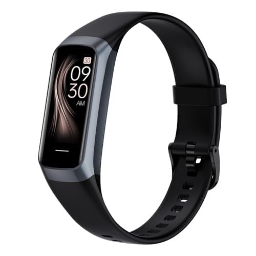 7/24 Kan Oksijen Nabız ve Uyku Monitörlü Fitness İzleyici,IP68 Su Geçirmez,1.10''AMOLED Dokunmatik Renkli Ekran,Kadın Erkek için Adım Sayacı Sağlık Aktivitesi İzleyicileri