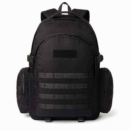 75 Lt Siyah Outdoor Sırt Çantası, Molle Sistemli, Suya Dayanıklı, Çok Gözlü, Outdoor, Kamp, Avcılık, Günlük Kullanım, Erkek, Kadın