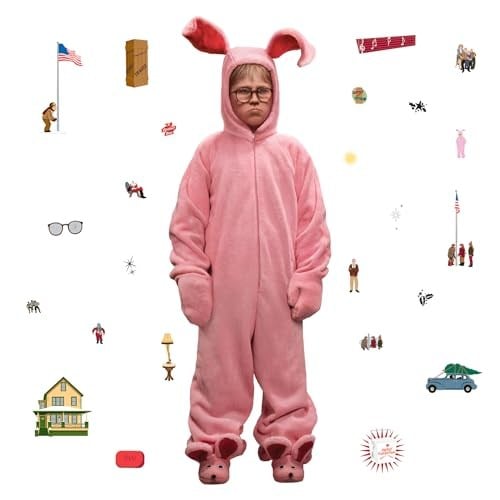 A Christmas Story Ralphie Bunny Suit Dev Duvar Çıkartmaları