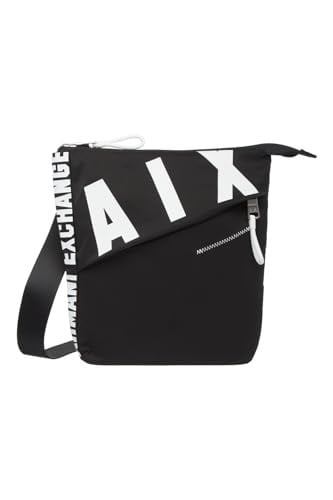 A | X ARMANI EXCHANGE Erkek Kontrast Balta Çapraz Gövde, Nero-Siyah, Tek Beden, Nero - Siyah, One Size, Kontrast Balta Crossbody