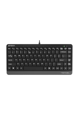 A4 Tech FK11 Q Türkçe Usb Fn-Multimedya Mini Siyah/Gri Klavye