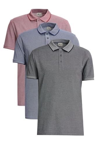 AC&Co/Altınyıldız Classics Erkek Çekmeyen Pamuklu Slim Fit Kıvrılmaz Polo Yaka Basic Tişört