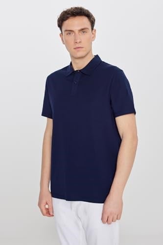 AC&Co/Altınyıldız Classics Erkek Çekmeyen Pamuklu Kumaş Slim Fit Dar Kesim Kıvrılmaz Polo Yaka Tişört, Model Kodu:4A4820200047