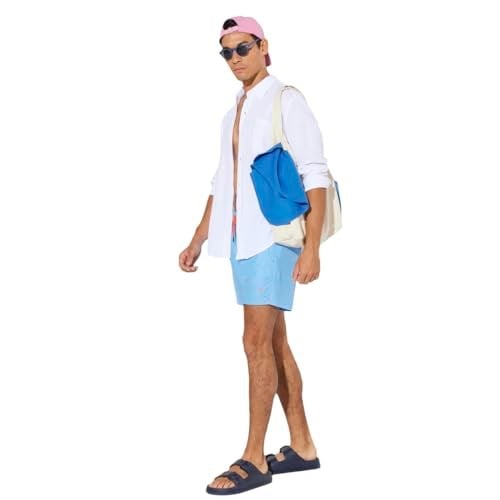 AC&Co/Altınyıldız Classics Standart Fit Normal Kesim Cepli Hızlı Kuruyan Desenli Deniz Şortu