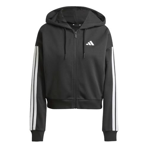 adidas Essentials 3-Stripes French Terry Full-Zip Hoodie