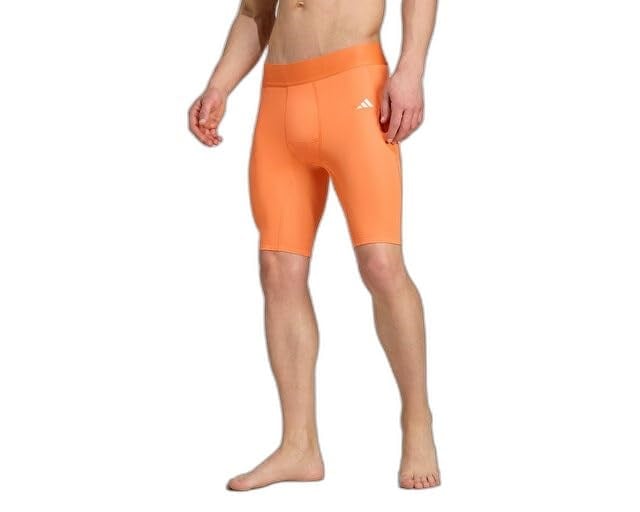 Adidas TECHFIT SHRT TIGHT M Erkek Antrenman Kısa Tayt JM0651 Turuncu - Bedenler: M, L, XL