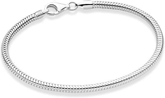 AEE® Unisex Çelik Bileklik İtalyan Halat Yılan Charm Takılabilir Erkek ve Kadın Bileklik