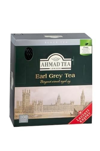 Ahmad Tea Earl Grey Bergamot Aromalı Bardak Poşet Çay 100'lü (100 x 2 Gr)