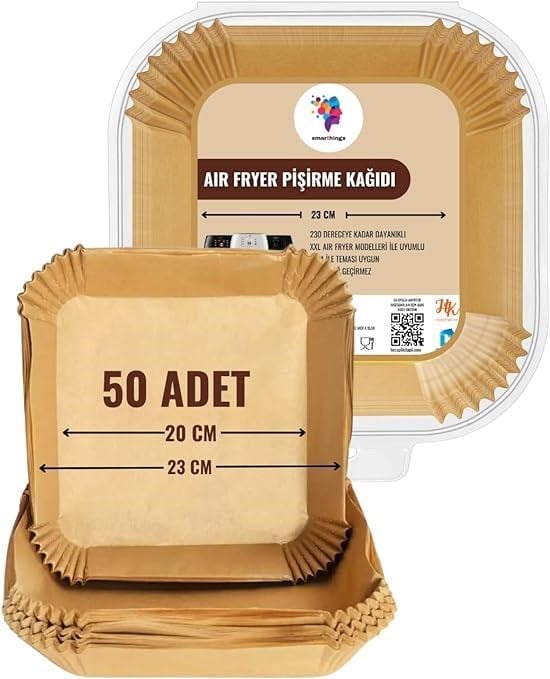 Airfryer Pişirme Kağıdı Büyük Boy XXL Modeller Uyumlu Kalın Yanmaz Yüzey