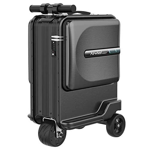 Airwheel 20 inç Akıllı Sürülebilir Bavul Elektrikli Bagaj Scooter Bagaj Taşıma, Siyah, 385X250X575mm, Bavul