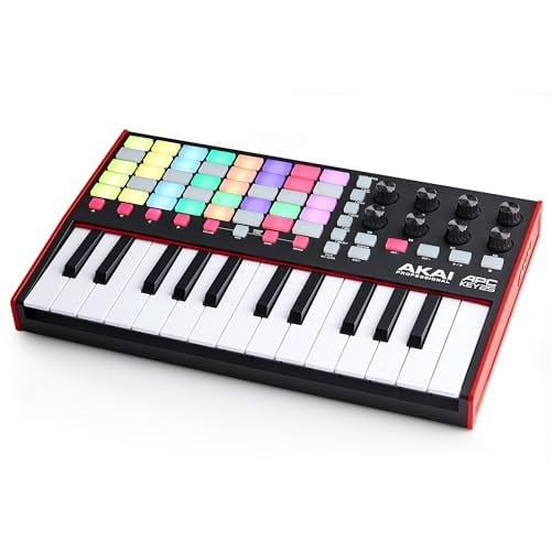 Akai Professional APC Key 25 - USB MIDI Klavye Controller, 37 Mini Tuş, Ableton Live Lite, 40 RGB Pedleri ve Klip Başlatma İçin 8 Farklı Düğme - Seçenekler: APC Key 25, APC Mini II