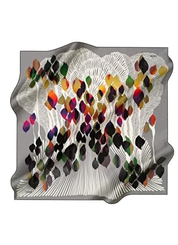 Aker Desenli Eşarp, 90x90, 5003146318, Gri, kadın