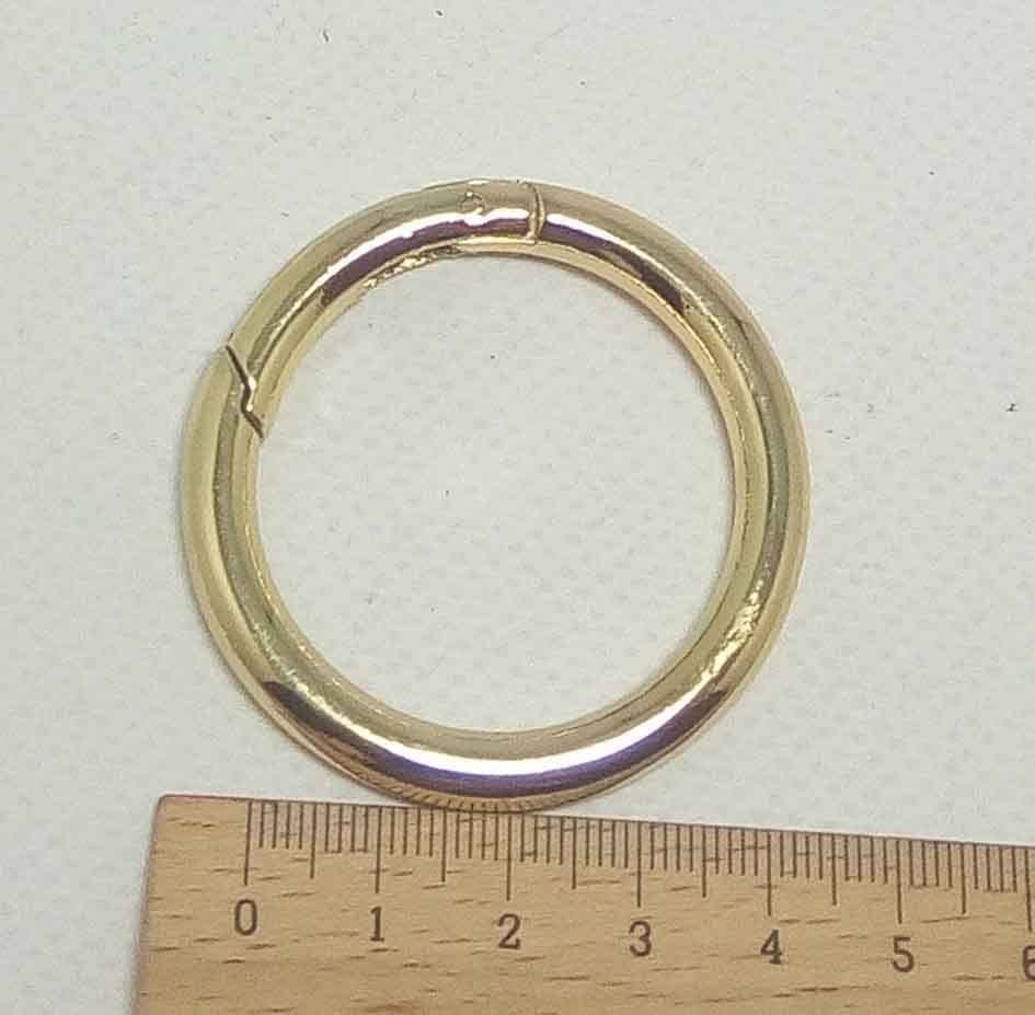 Aksesuar Light Gold Renk 4 Cm Yaylı Halka