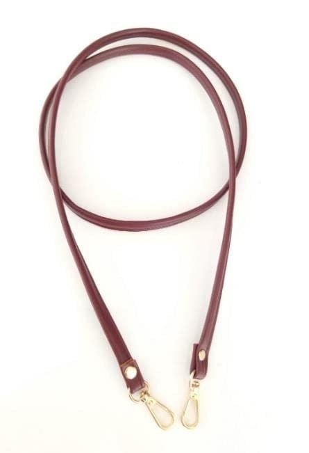 Aksesuar Spagetti Model Sapı Bordo Renk Light Gold Metal