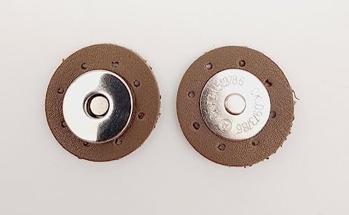 Aksesuar Vizon Suni Derili Mıknatıslı Çıtçıt Gümüş Metalli