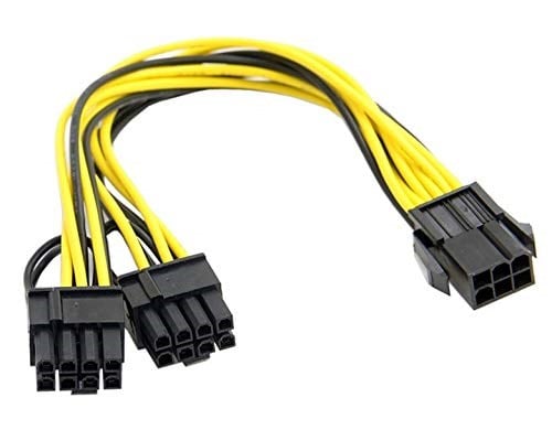 Alfais 4302 Pci e 8 Pin (6+2) 2X Pci-e Ekran Kartı Power Çoklayıcı Kablosu