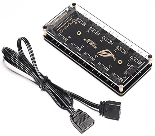 Alfais 4847 ARGB RGB Led 3 Pin 11 Port 5V SATA Power Güç Fan Çoklayıcır Şerit Hub Kablo Splitter