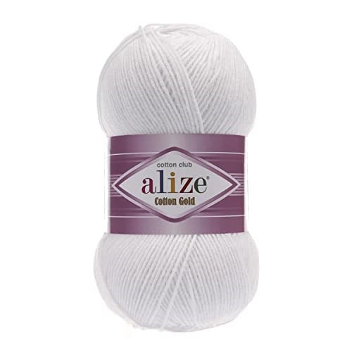 Alize Cotton Gold Pamuk 100gr El Örgü İpi Yünü 55 BEYAZ