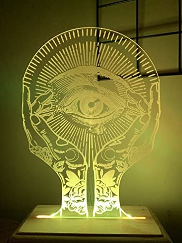 ALL SEEING EYE Gece Lambası 3D 16 Renk