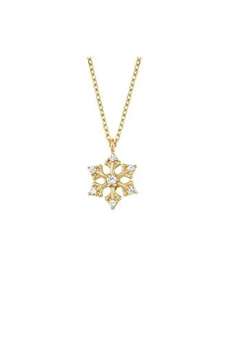 Altın Sepeti Gümüş Gold Renk Mini Kar Tanesi Kolye