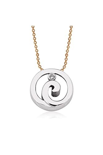 Altın Sepeti Pırlantalı Oval Tektaş Kolye