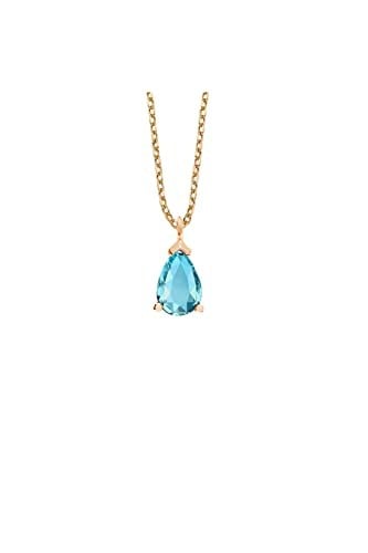 Altın Sepeti Rose Aqua Mini Damla Taşlı Gümüş Kolye
