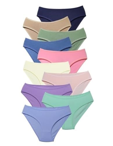 ALYA UNDERWEAR Kız Çocuk Külot, Pamuklu, Rahat Kız Çocuk Slipleri 10'lu veya 5'li Paket