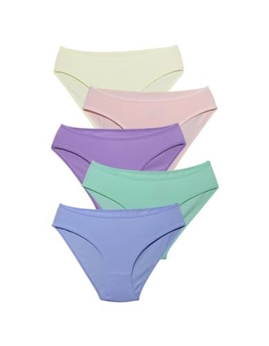 ALYA UNDERWEAR Kız Çocuk Külot, Pamuklu, Rahat Kız Çocuk Slipleri 10'lu veya 5'li Paket - Seçenekler: 3-4 Yıl, 4-5 Yıl, 6-7 Yıl, 8-9 Yıl, 10-11 Yıl, 12-13 Yıl