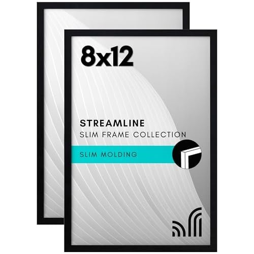 Americanflat Resim çerçevesi, 20,3 x 30,5 cm, kırılmaz camlı, duvar ve masa plakası için yatay ve dikey formatlar (2 adet) - Seçenekler: 4x4, 4x6, 5x5, 8x12, 2'li Paket