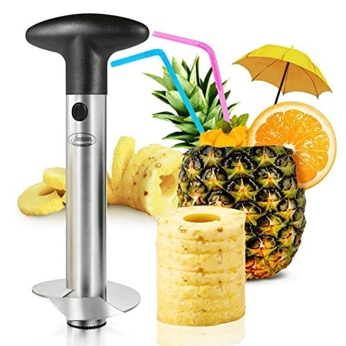 Ananas Oyuucu, [Geliştirilmiş, Güçlendirilmiş, Kalın Bıçak] Newness Premium Ananas Oyacağı Sökücü (Siyah)