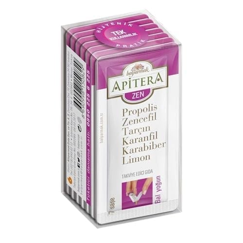Apitera Zen 7 g x 7 Adet (Zencefil, Propolis, Tarçın, Karanfil, Karabiber, Limon, Bal)