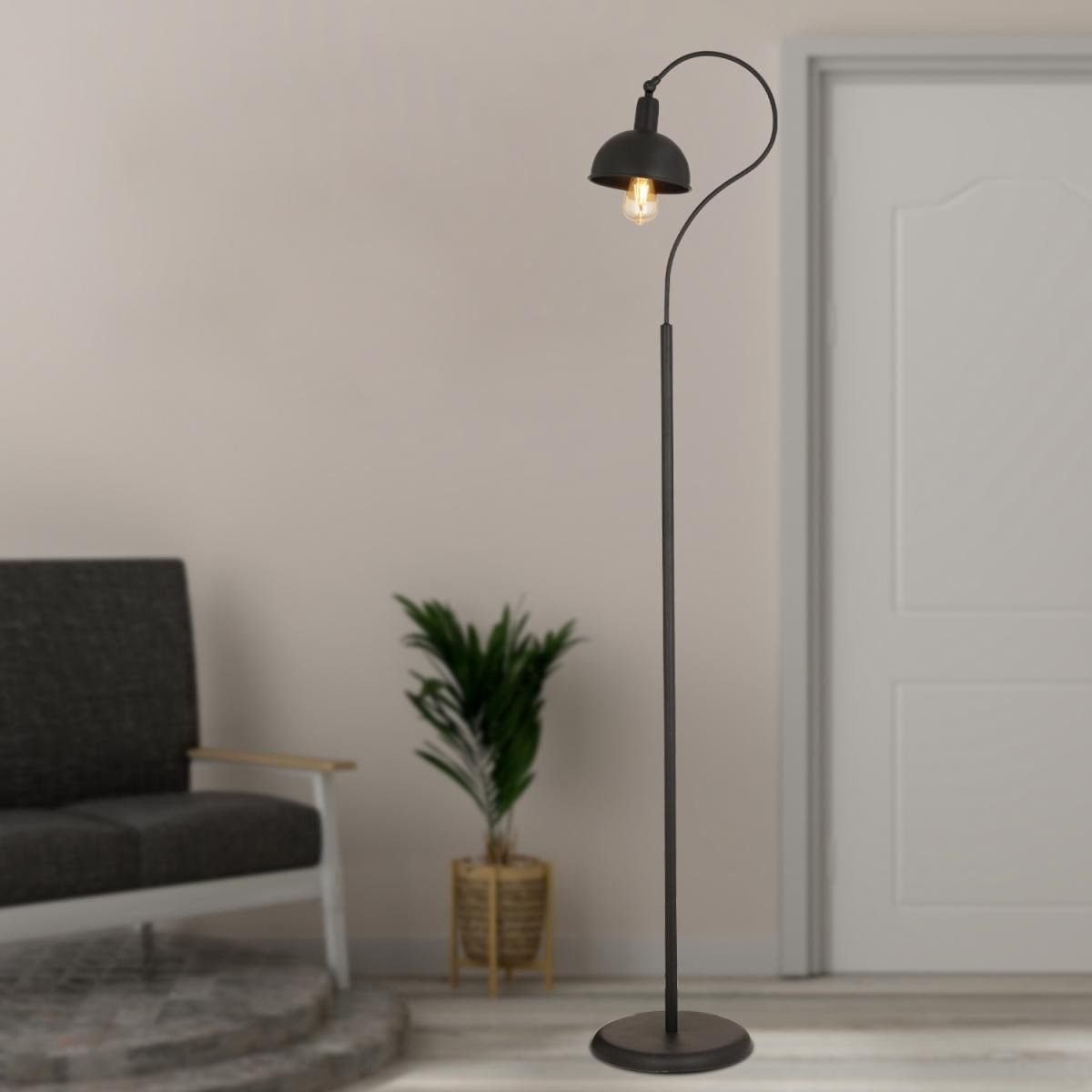 Apliqa Angora Siyah Dekoratif Tasarım Retro Modern Metal Lambader