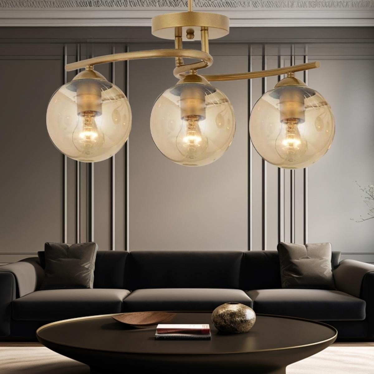 Apliqa Elite 3lü Eskitme Bal Camlı Modern Mutfak Yatak Odası Salon Avize