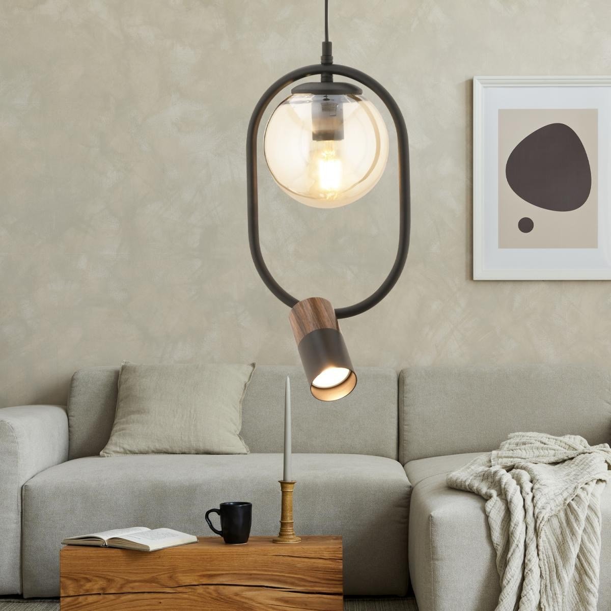 Apliqa Miraç Tekli Modern Sarkıt Oturma Odası Salon Sarkıt Avize