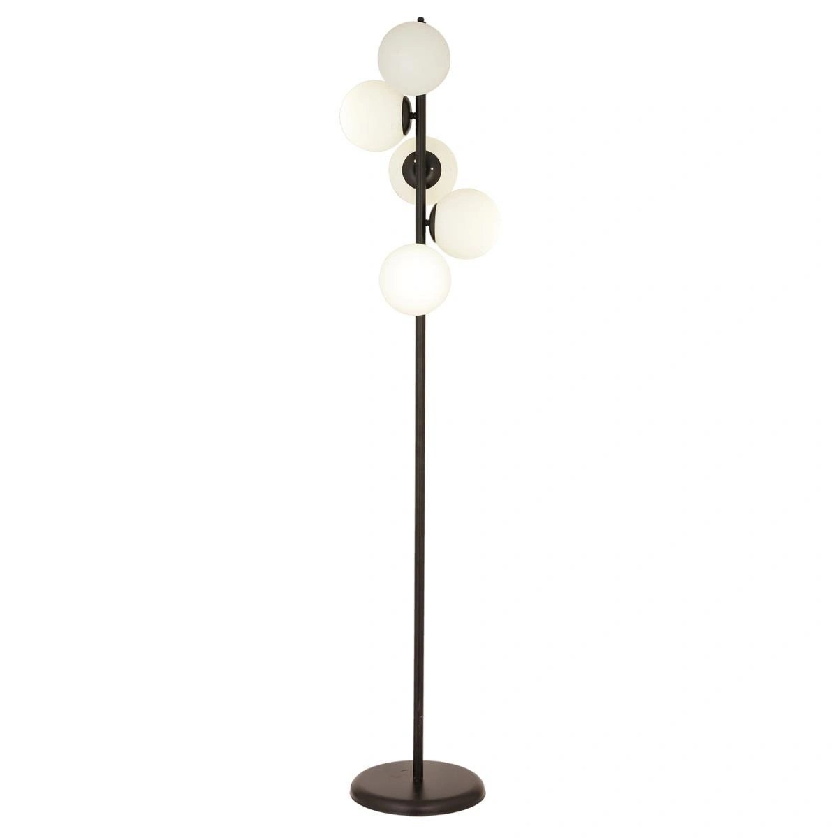 Apliqa Uzel 5li Siyah Modern Tasarım Metal Lambader