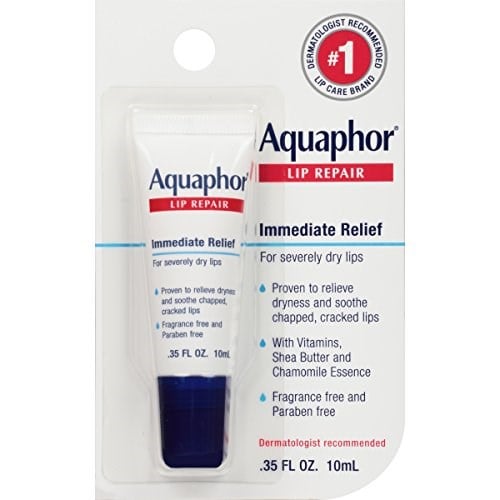 Aquaphor Dudak Onarıcı Merhem - Kuru Çatlamış Dudakları Yatıştırmak için Uzun Ömürlü Nem - 0,30 oz Tüp