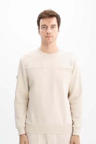 Ar-ma Erkek Bisiklet Yaka Sweatshirt Basic Baskisiz Sol Göğüs Cepli Örme Kumaş Regular Fit%70 Pamuk%30 Polyester 30/1 Şardonlu Üç İplik K26124600601
