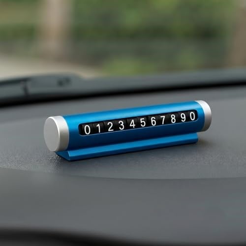 Araç İçi Mavi Numaralık Çevrilebilir Gizlenebilir Telefon Numarası Yazma Aparatı