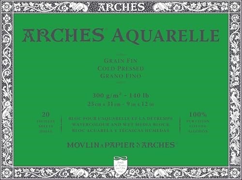 Arches Cold Press Suluboya Blok 23x31cm 300gr 20 Y