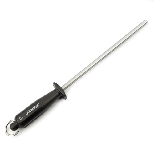 ARCOS Steela 230mm Karbon Çelik ve Elmastan Üretilmiş Manuel Bıçak Bileyici. Ergonomik Polipropilen Saplı Profesyonel Kalemtıraş. Sağlak ve sollak. Siyah Renk