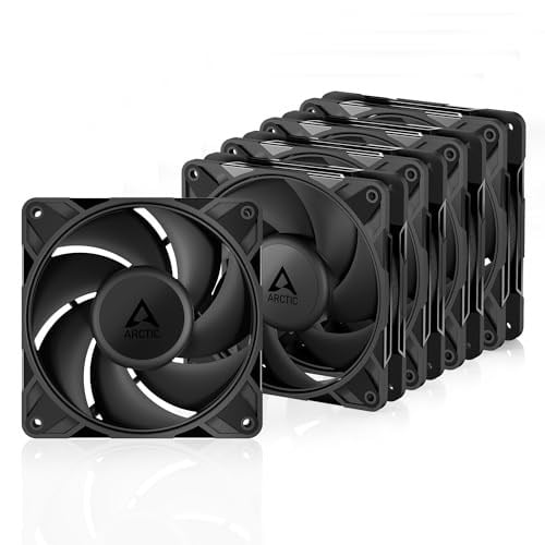 ARCTIC P12 Pro PST - 5'li Paket - Güçlü Premium Fan, Y-Kablo Ayırıcılı 120 mm PWM Fan, 600-3000 RPM, 0 RPM <% 5 PWM, Akışkan Dinamik Rulman, 4-Pin - Siyah