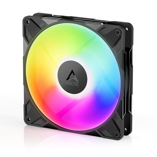 Arctic P14 Pro A-RGB (Siyah) - Güçlü Premium Fan, Y-Kablo Bölmeli 140 mm PWM Fan, 400-2500 RPM, 0 RPM <% 5 PWM, 5V Dijital RGB, Akışkan Dinamik Rulman - Siyah