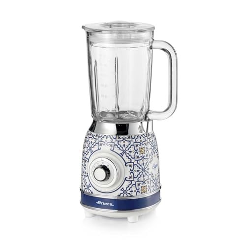Ariete Capri Cam Smoothie Blender 0583/0C - 1000 Watt, 1,5 Litre Kapasiteli Cam Sürahi, Buz Kırma Fonksiyonu, 4 Paslanmaz Çelik Bıçak, Ani Parçalama Fonksiyonu