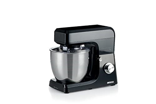 Ariete Gourmet Professional Mutfak Şefi Siyah 1598/02-7 Litre Geniş Hazne, Gurme Profesyonel Stand Mikser, Planet Yoğurma Makinesi, 1200 Watt, 6 Hız, Darbe Fonksiyonu, Sıçrama Önleyici Kapak