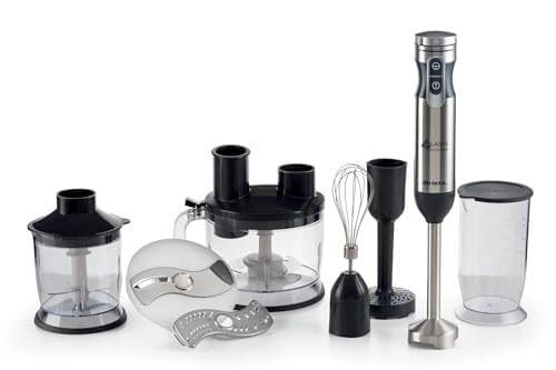 Ariete Multiprep El Blender Seti 7'si 1 Arada 0898/11 - Çok Fonksiyonlu Blender, 7 in 1, 1000 Watt, Paslanmaz 4 Bıçak, Turbo, 2 Lt Hazne, Rendeleme, Dilimleme, 700 ml Sürahi, Buz Kırma