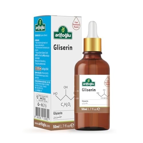 Arifoğlu Gliserin 50ml | Cildinizi nemlendirir ve yumuşatır. Kuru ciltler için ideal doğal bakım sağlar / Arifoğlu Glycerin 50ml, moisturizes and softens skin. Ideal for dry skin with its natural care