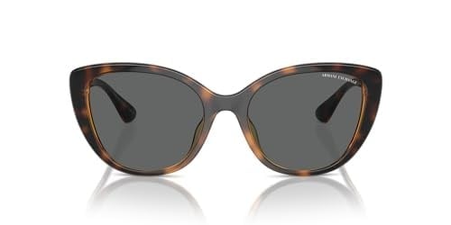 Armani Exchange A|X Kadın Ax4111su Evrensel Fit Kedi Gözü Güneş Gözlüğü, Parlak Havana/Koyu Gri, 54 mm
